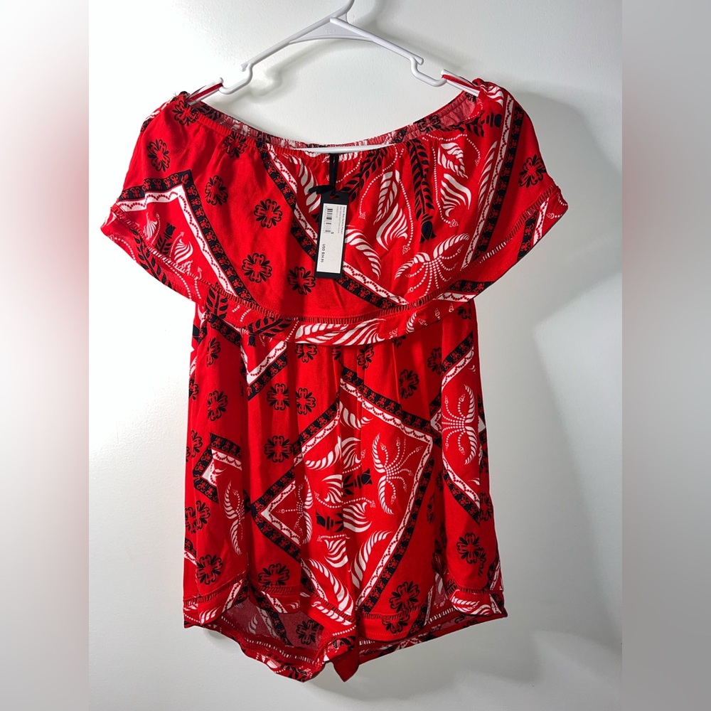 Strapless Playsuit Bandeau Romper Size Small
